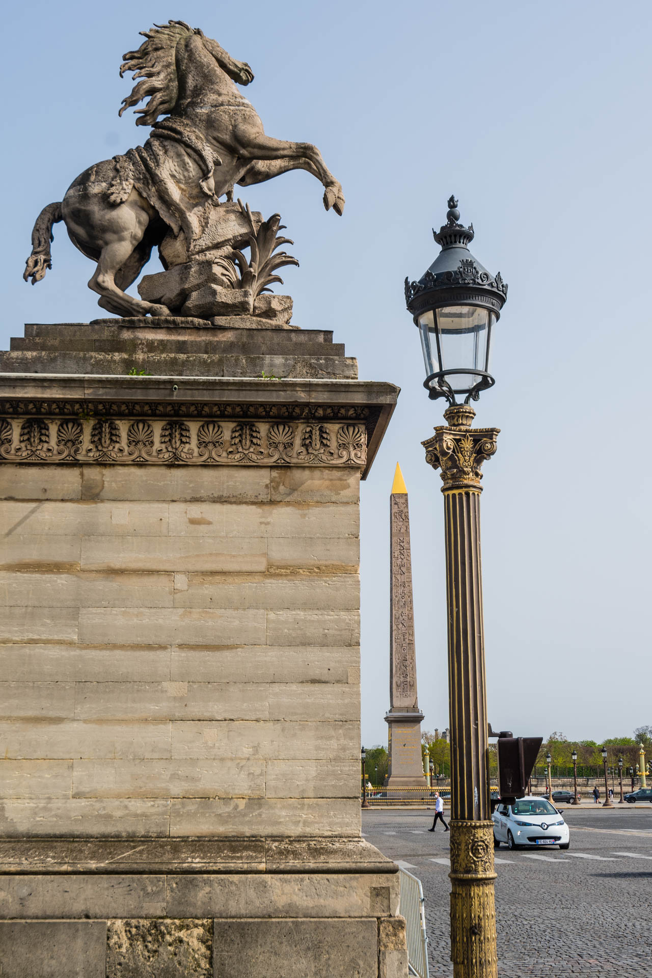 Chevaux de Marly , Obélisque de Louxor, Place de la Concorde from Champs-Elysées, Paris