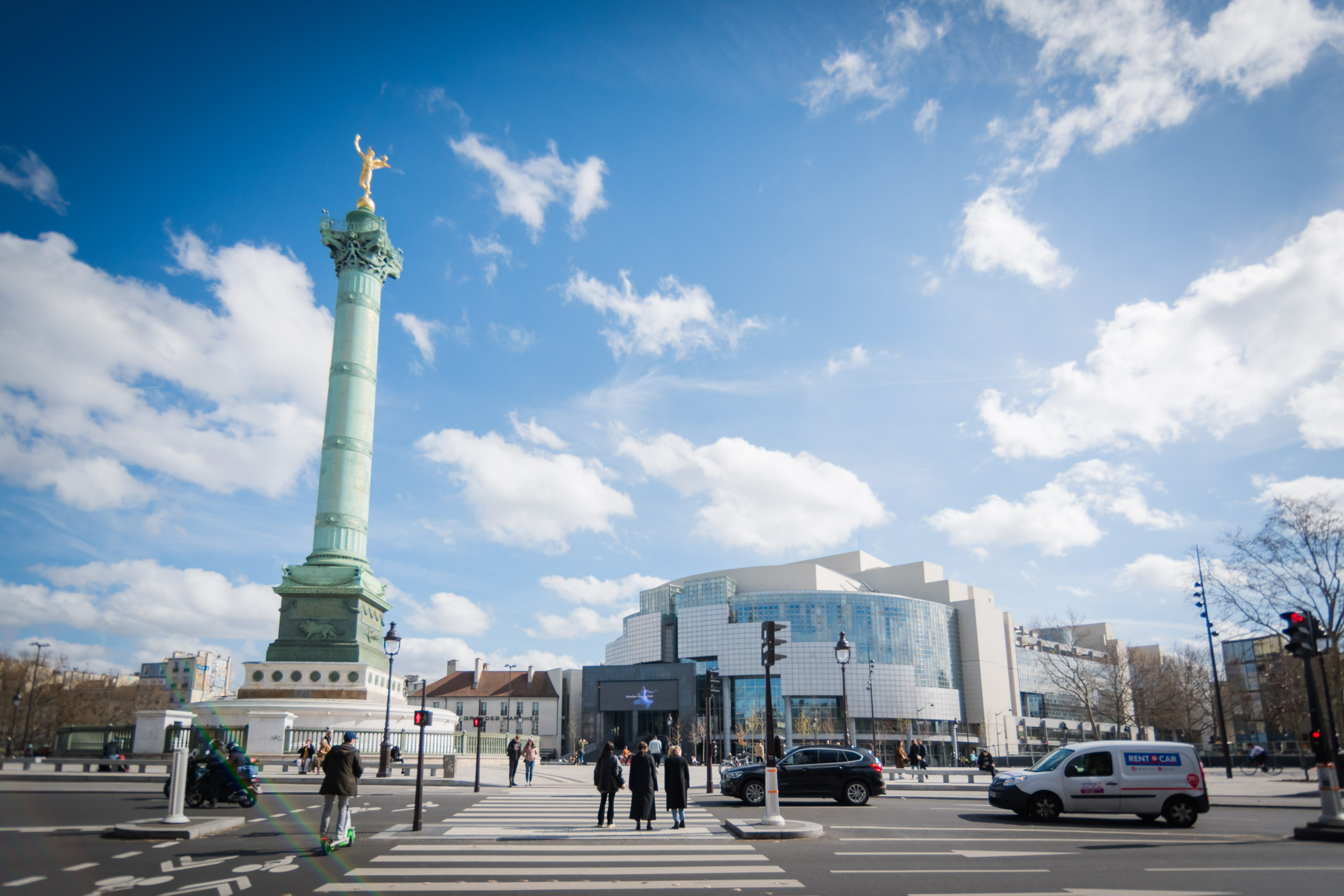 Bastille view from Boulevard Henri IV