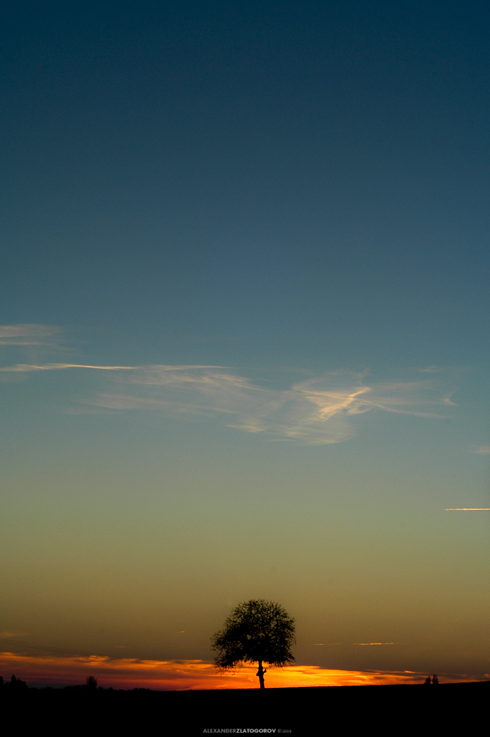 Sunset near Richelieu, Indre et loire